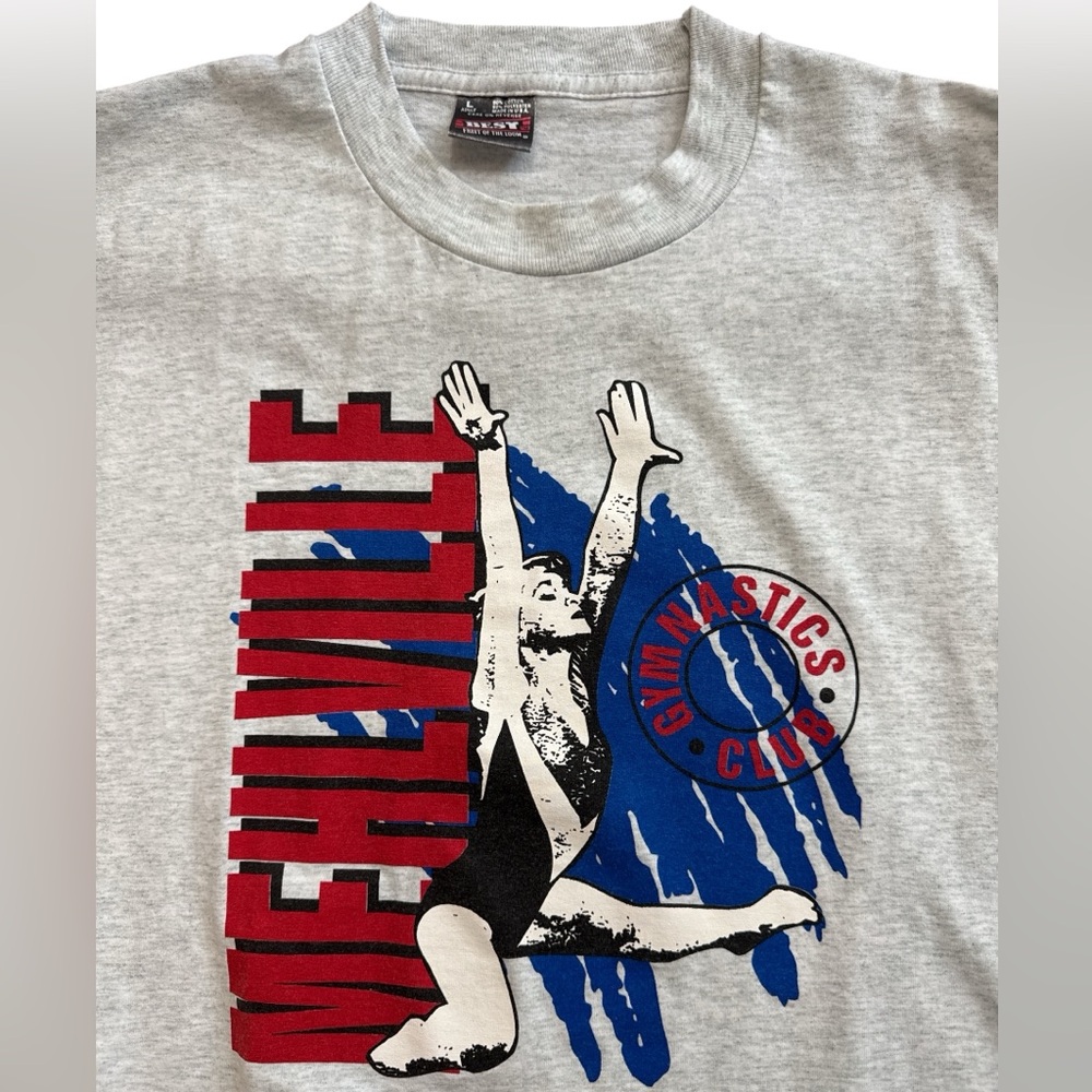 Vintage Single Stitched “Gymnastics Club”‎ T-Shirt Large Men’s/Unisex Mehlville